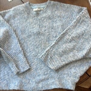 RD Style Light Blue Ribbed Sweater